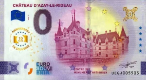 Chateau D´Azay-le-Rideau 2025-2 anniversary 0 euro souvenir france