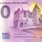 Chateau & Jardins des Milandes 2022-1 Joséphine Baker 0 euro souvenir banknotes france