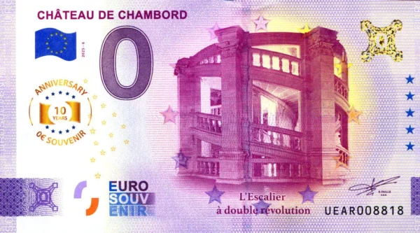 Chateau de Chambord 2025-6 anniversary 10th france 0 euro