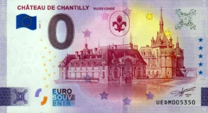 Chateau de Chantilly 2024-3 Musée Condé 0 euro souvenir banknotes france