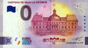 Chateau de Vaux-le-Vicomte 2025-5 0 euro souvenir banknotes france