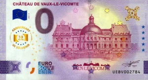 Chateau de Vaux-le-Vicomte 2025-5 anniversary 0 euro souvenir banknotes france
