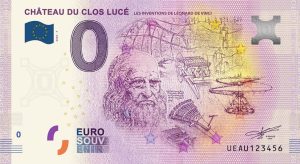 Chateau du Clos Lucé 2020-7 0 euro souvenir france banknote billet