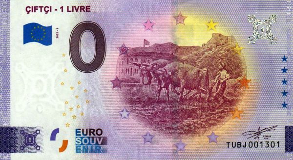 Ciftci – 1 Livre 2022-1 0 euro souvenir banknotes turkey