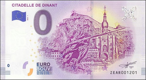 Citadelle de Dinant 2018-1 zero euro schein billet