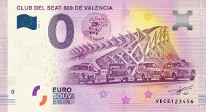 Club del Seat 600 de Valencia 2019-1 0 euro souvenir slovensko