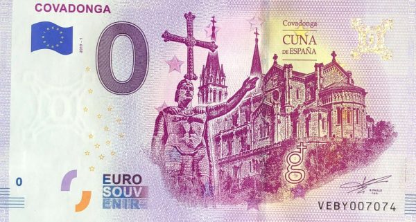 Covadonga 2019-1 0 euro souvenir bankovka