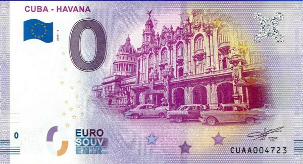 Cuba – Havana 2019-1 0 euro souvenir banknote zero euro schein