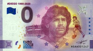 #DIEGO 1960-2020 2021-2 0 euro souvenir banknote argentina