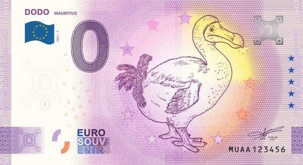 DODO Mauritius 2021-2 0 euro souvenir schein banknotes