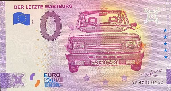 Der Letzte Wartburg 2020-11 0 euro souvenir schein banknote germany