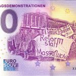 Die Montagsdemonstrationen 2020-32 zero euro banknote souvenir schein germany