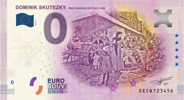 Dominik Skutezky 2020-1 Anniversary 0 euro souvenir bankovka slovensko