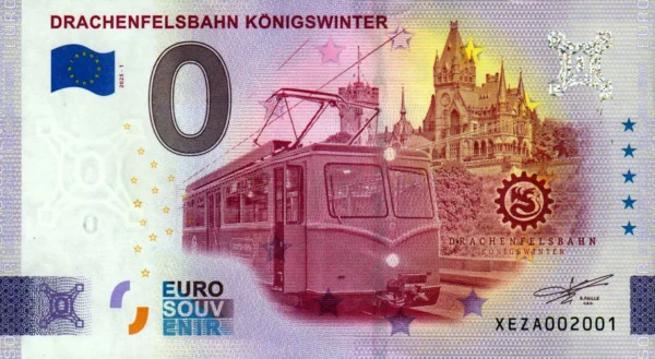 Drachenfelsbahn Konigswinter 2025-1 0 euro souvenir banknotes germany