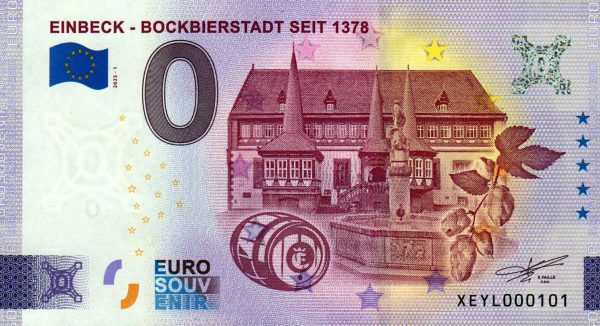 Einbeck – Bockbierstadt Seit 1378 2023-1 0 euro souvenir banknotes germany