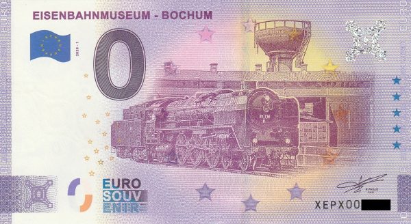 Eisenbahnmuseum – Bochum 2020-1 0 euro souvenir schein banknote
