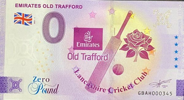Emirates Old Trafford 2021-1 0 euro souvenir zero pound england great britain