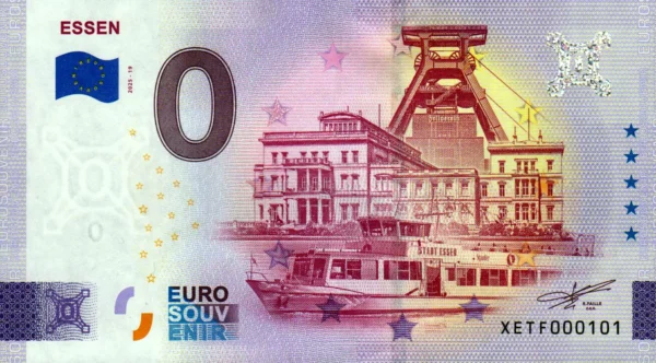 Essen 2025-19 0 euro souvenir banknotes germany