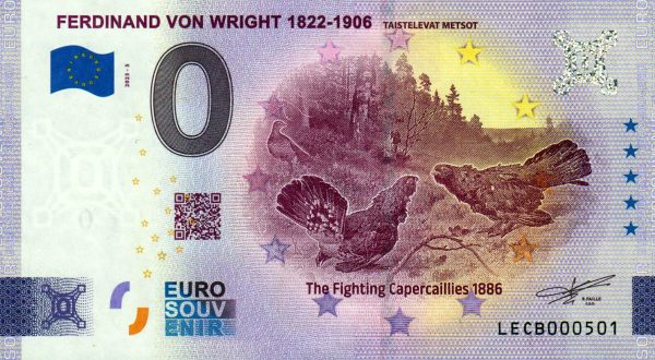 Ferdinand Von Wright 1822-1906 2023-5 0 euro souvenir banknotes finland