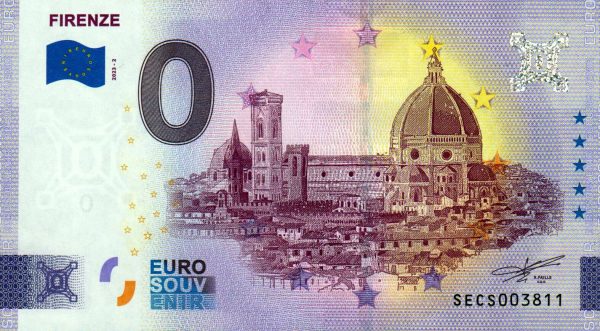 Firenze 2023-2 Duomo 0 euro souvenir italy banknotes