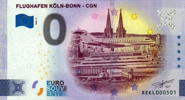 Flughafen Koln-Bonn – CGN 2023-2 0 euro souvenir banknotes germany