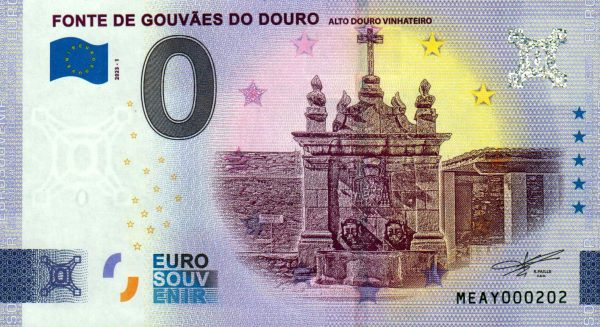 Fonte de Gouvaes do Douro 2023-1 0 euro souvenir banknores portugal