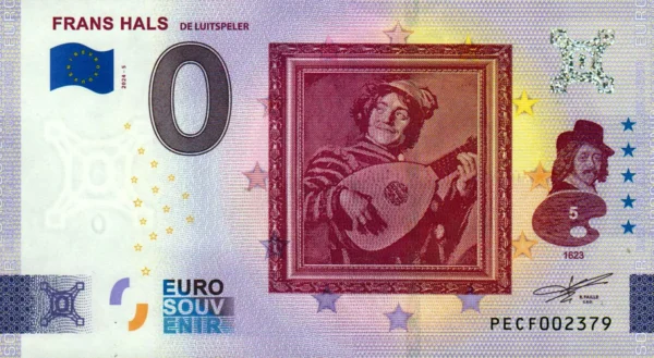 Frans Hals 2024-5 0 euro souvenir banknotes netherlands
