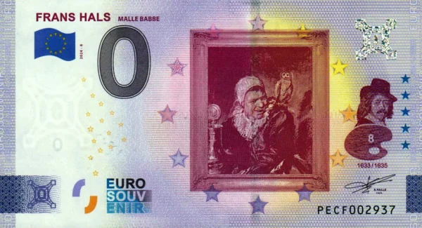 Frans Hals 2024-8 0 euro souvenir banknotes netherlands