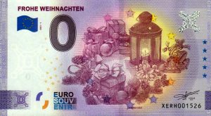 Frohe Weihnachten 2021-1 0 euro souvenir banknotes germany