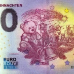 Frohe Weihnachten 2023-3 0 euro souvenir banknotes germany