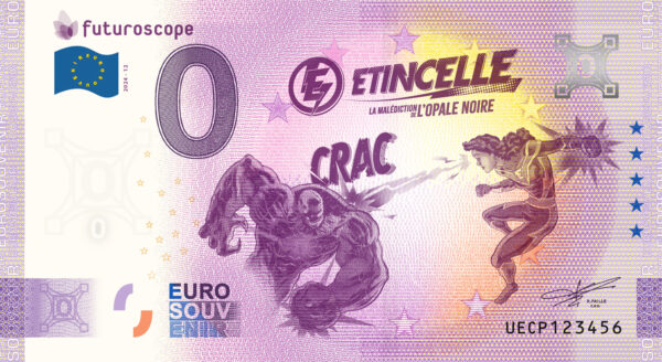 Futuroscope 2024-12 ETINCELLE 0 euro souvenir banknotes france