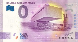 Galéria Ľudovíta Fullu 2021-1 0 euro souvenir banknovka slovensko