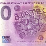 Galéria mesta Bratislavy Pálffyho palác 2022-1 0 euro souvenir bankovka slovensko