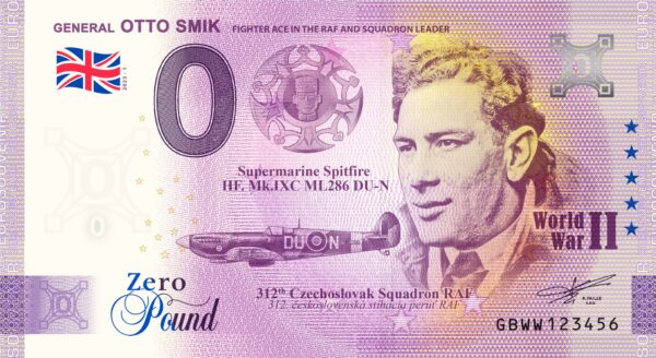 General Otto Smik 2023-1 zero pound souvenir banknotes great britain