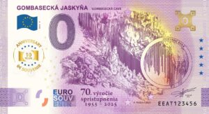 Gombasecká jaskyňa 2025-9 10th anniversary 0 euro slovensko