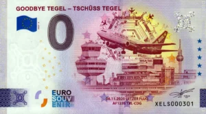 Goodbye Tegel – Tschuss Tegel 2025-6 0 euro souvenir banknotes germany