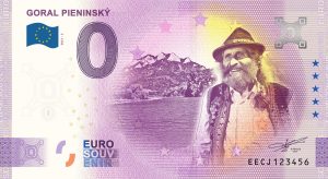Goral Pieninský 2021-2 0 euro souvenir bankovka slovensko zeroeuro