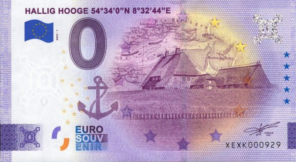 Hallig Hooge 2023-1 0 euro souvenir germany banknote