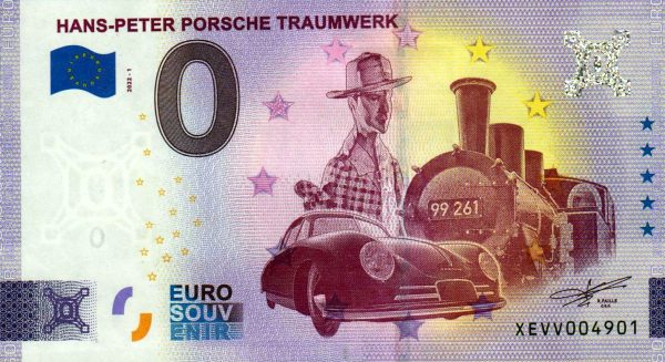 Hans-Peter Porsche Traumwerk 2022-1 0 euro souvenir banknote germany