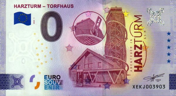 Harzturm – Torfhaus 2024-1 0 euro souvenir banknotes germany