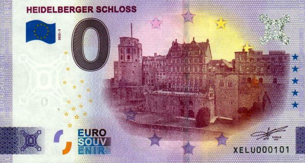 Heidelberger Schloss 2022-1 0 euro souvenir banknotes germany
