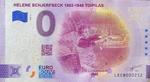 Helene Schjerfbeck 1862-1946 Toipilas 2022-2 0 euro souvenir banknote finland