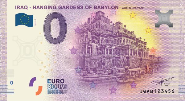 IRAQ – Hanging Gardens of Babylon 2019-1 0 euro souvenir world heritage