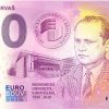 Imrich Karvaš 2020-1 anniversary 0 euro souvenir bankovka slovensko