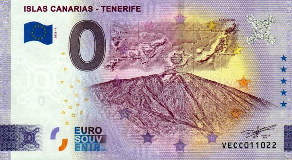 Islas Canarias – Tenerife 2023-1 0 euro souvenir banknotes spain