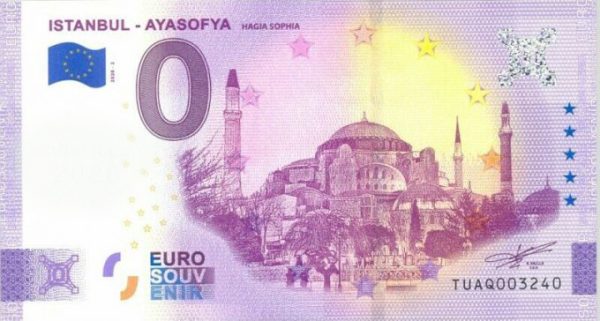Istanbul – Ayasofya 2020-2 Anniversary 0 euro souvenir banknote turkey