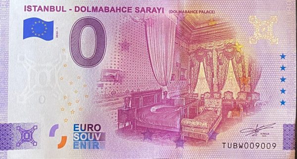 Istanbul – Dolmabahce Sarayi 2022-1 0 euro souvenir turkey banknotes