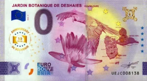 Jardin Botanique de Deshaies 2025-3 Anniversary 0 euro souvenir banknotes france