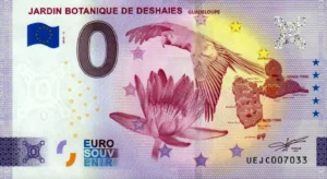 Jardin Botanique de Deshaies 2025-3 Guadeloupe 0 euro souvenir banknotes france