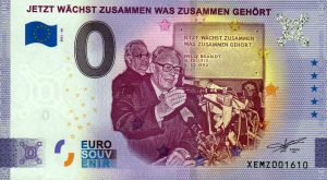 Jetzt Wachst Zusammen Was Zusammen Gehort 2021-56 0 euro souvenir banknotes germany